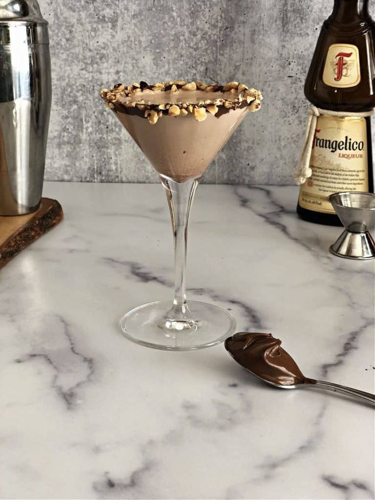 Peanut Butter Cup Vodka Bliss in a Glass
