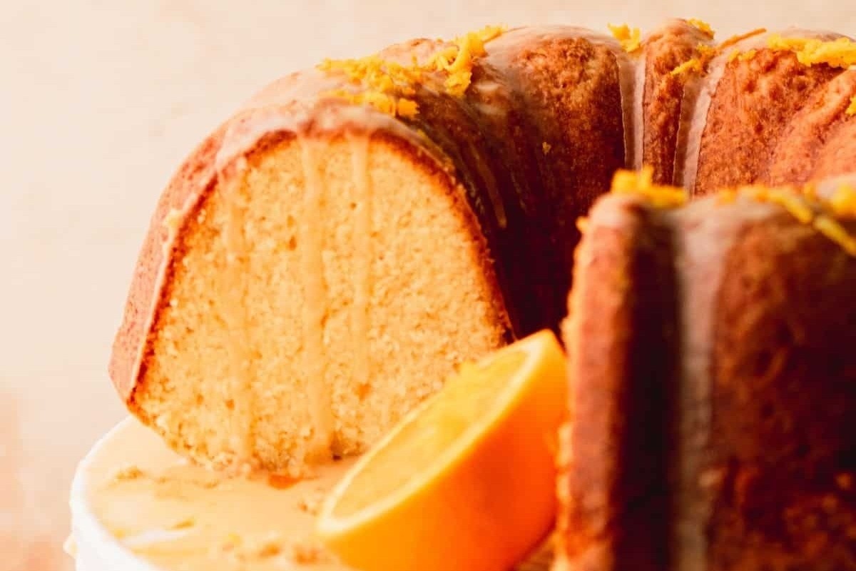 Orange Zest Bundt Cake with Double Glaze