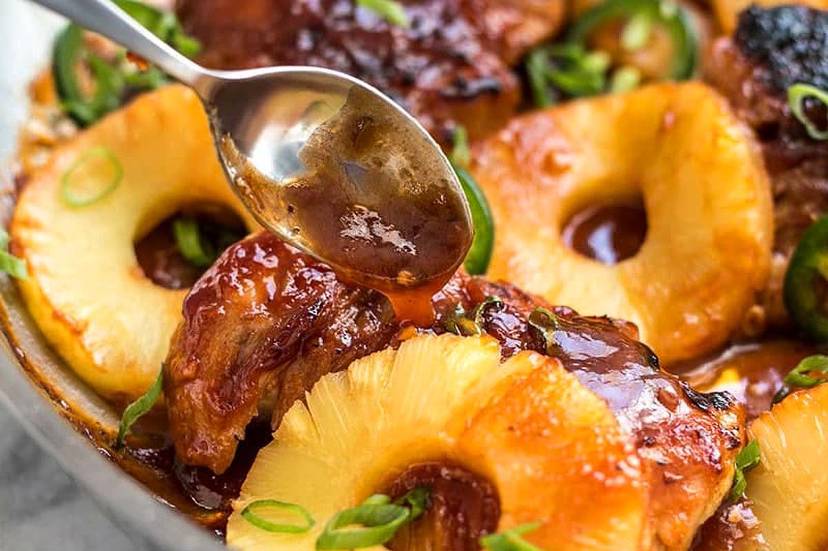 Pineapple BBQ Skillet Chicken Delight