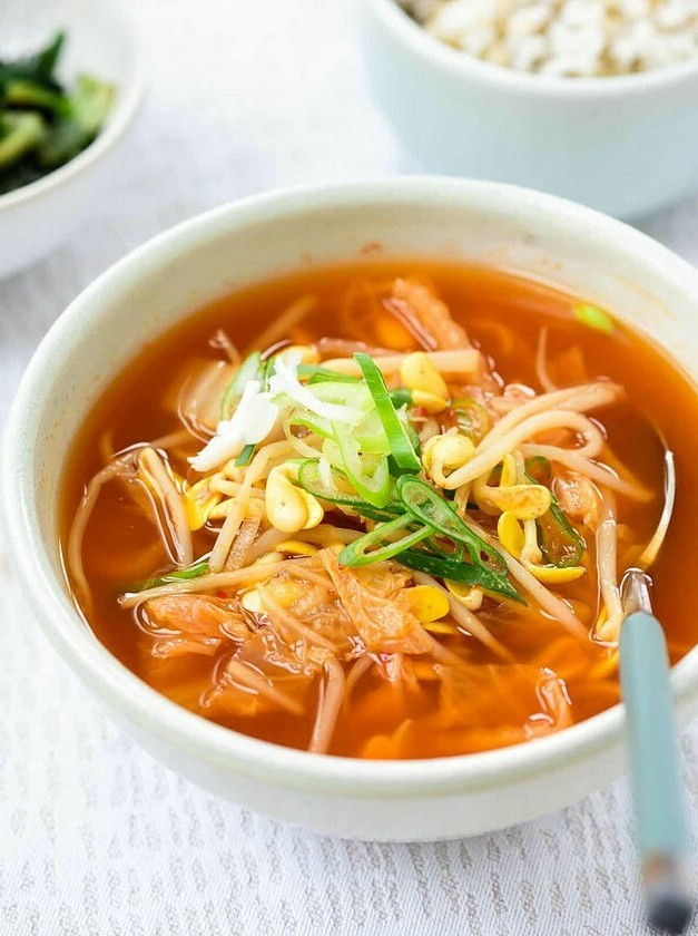 Spicy Kimchi Soybean Sprouts Korean Soup