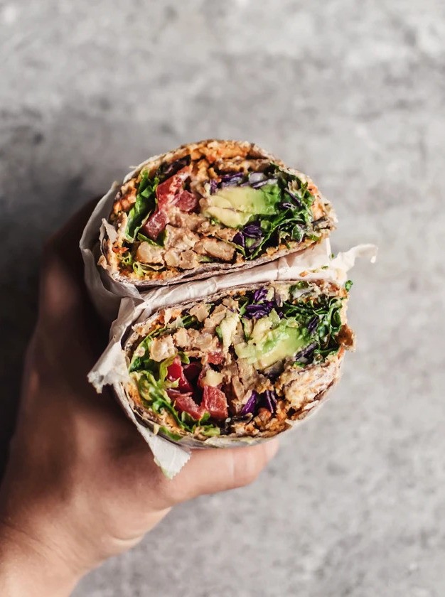 Marinated Tempeh Wrap with Avocado Bliss