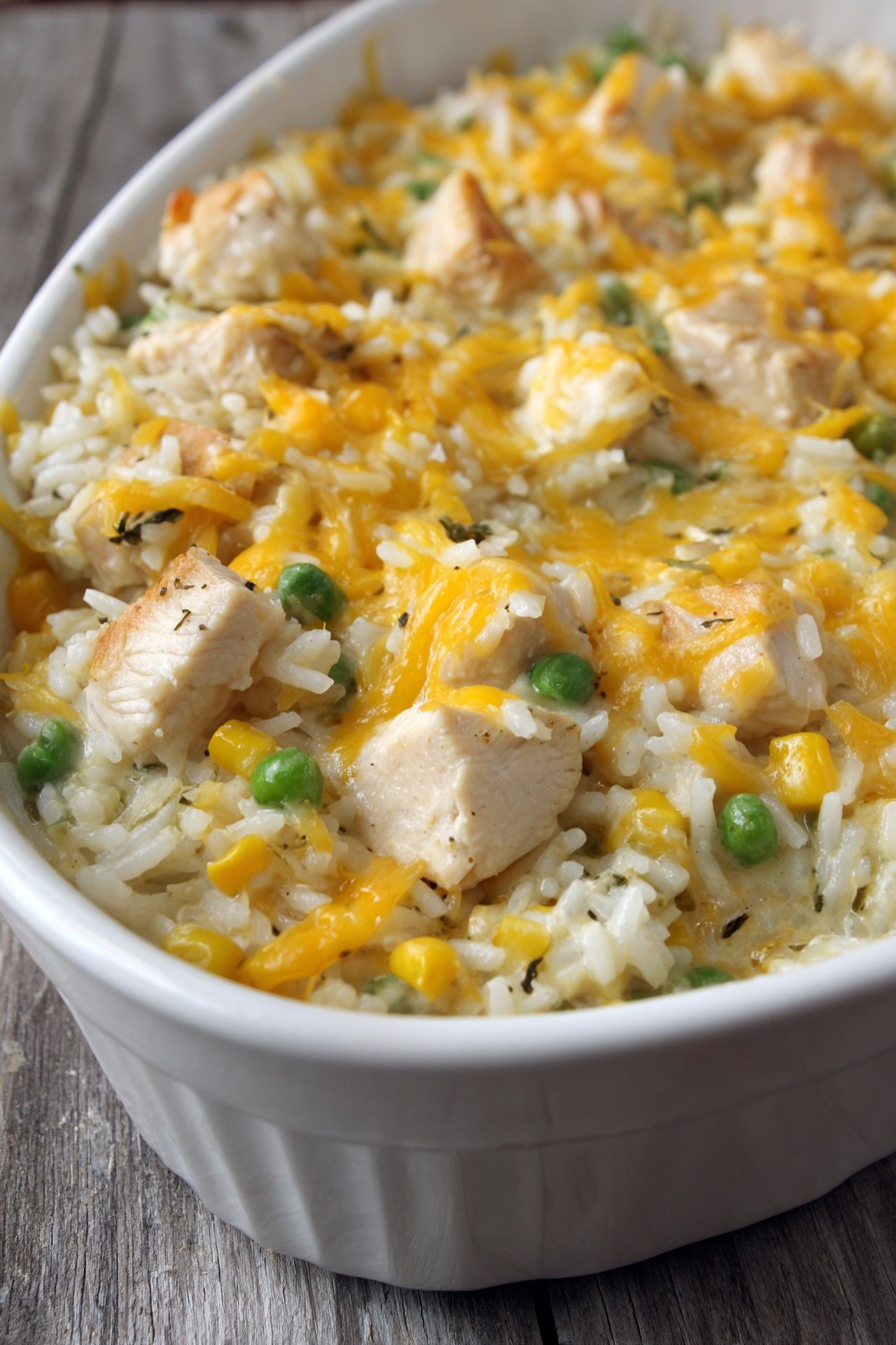 Cheesy Chicken And Rice Casserole Recipe