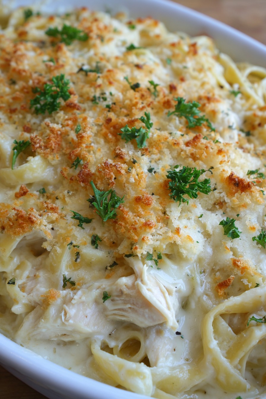 Chicken Alfredo Casserole Recipe