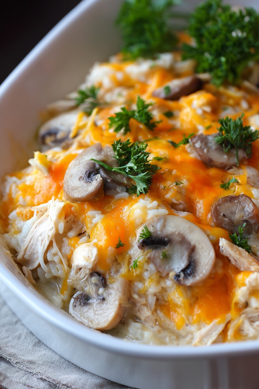 Chicken Rice Cream Of Mushroom Soup Casserole Recipe