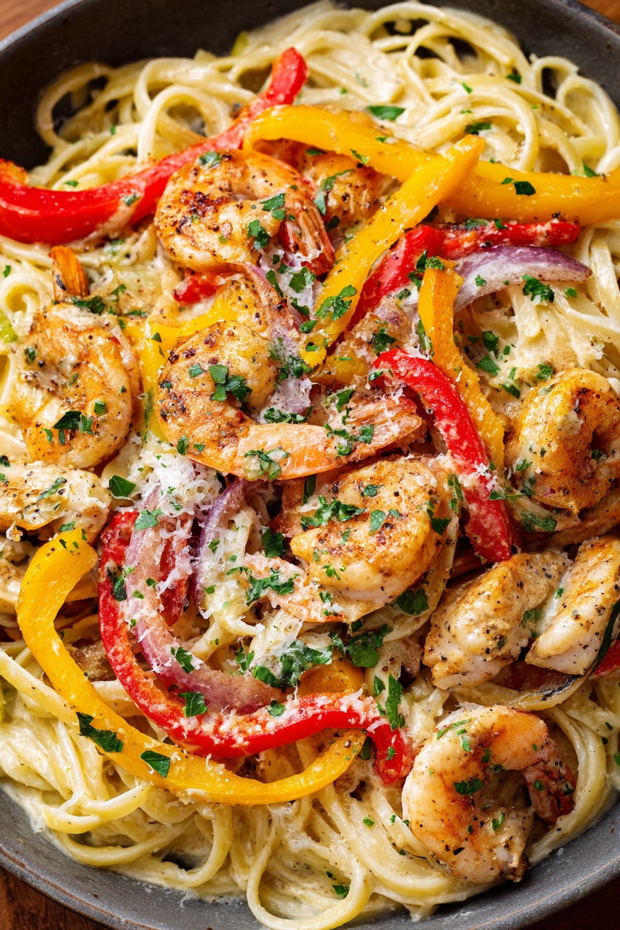 Creamy Cajun Shrimp And Chicken Pasta Recipe