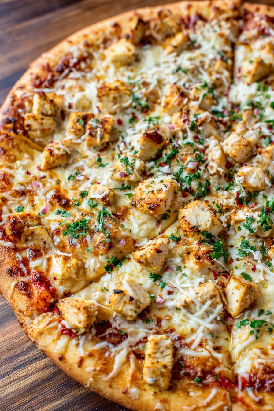 Garlic Chicken Pizza Recipe