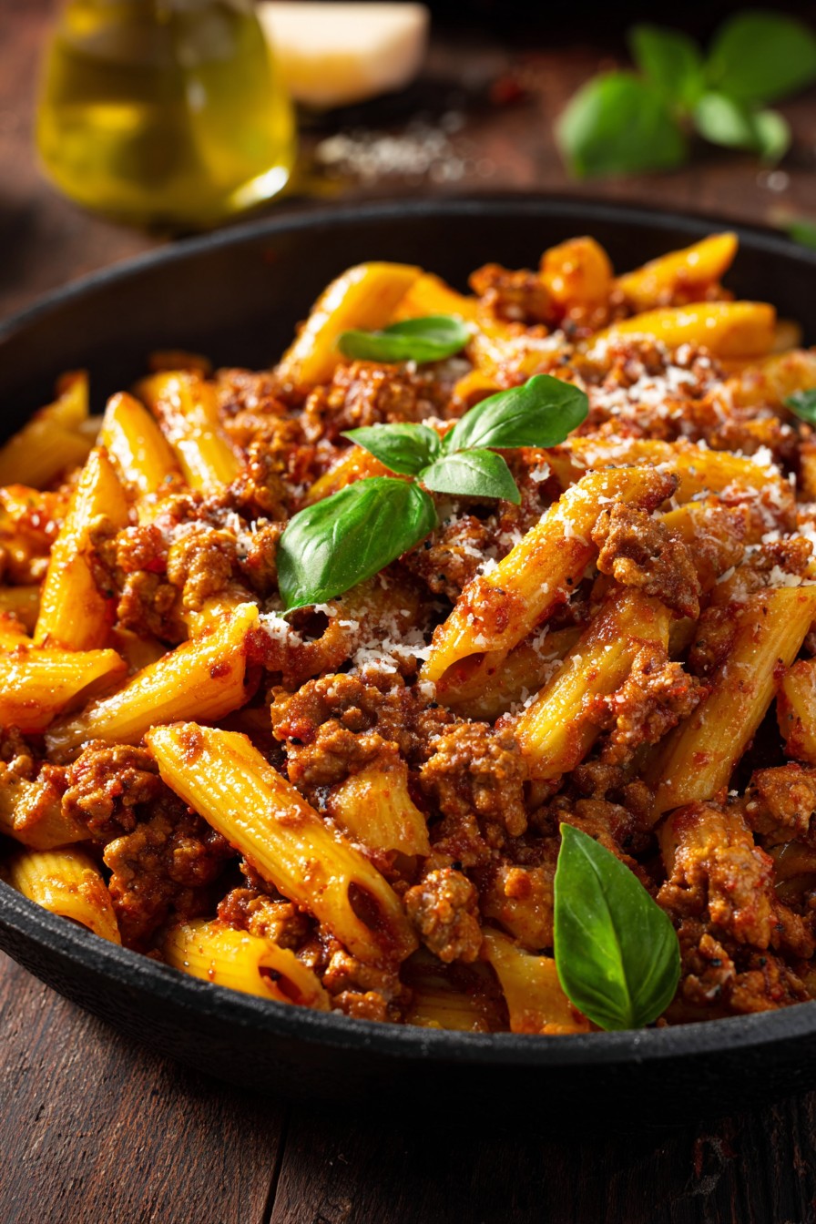 Pasta With Ground Chicken Recipe