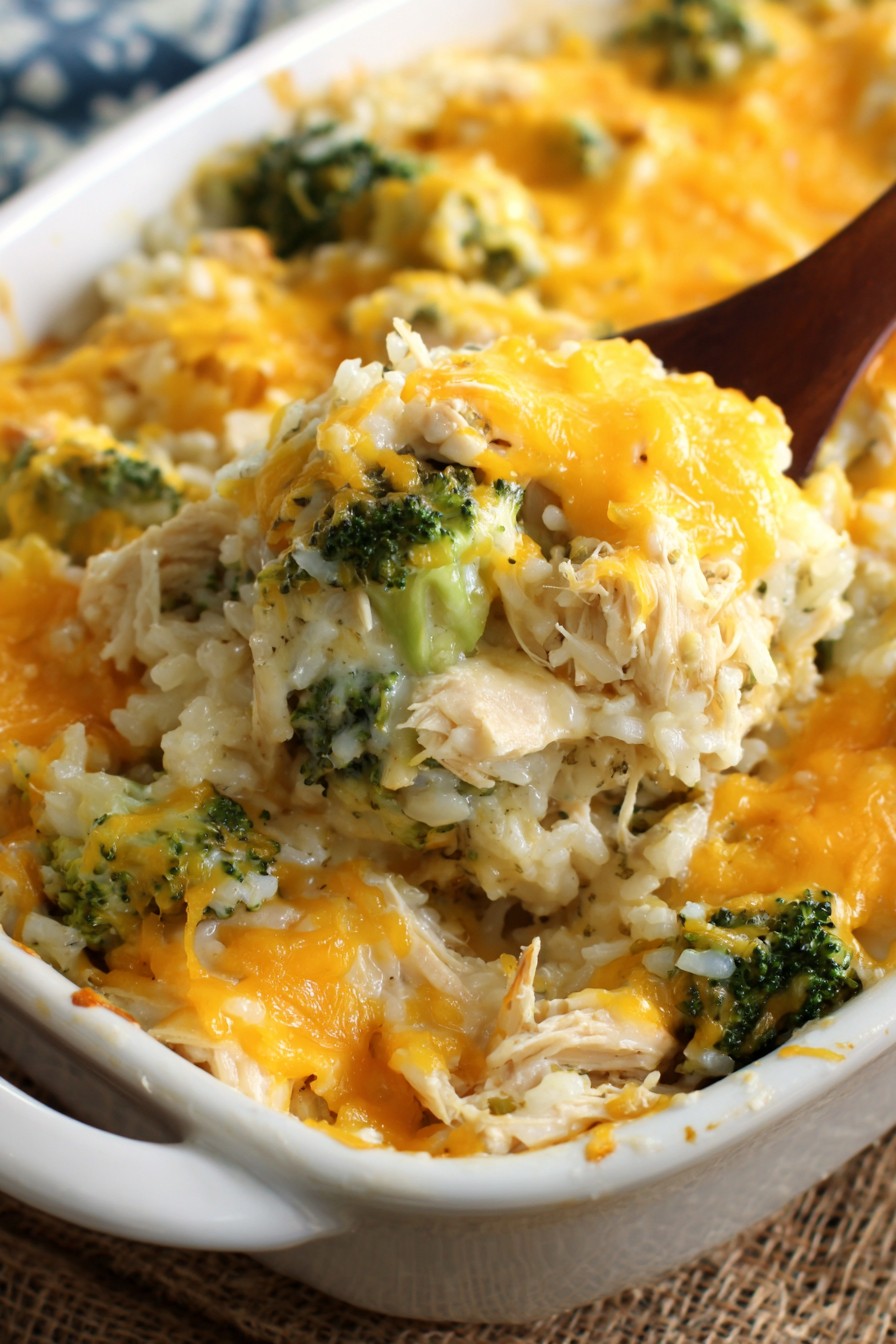 Recipe For Chicken Broccoli And Rice Casserole With Cheese