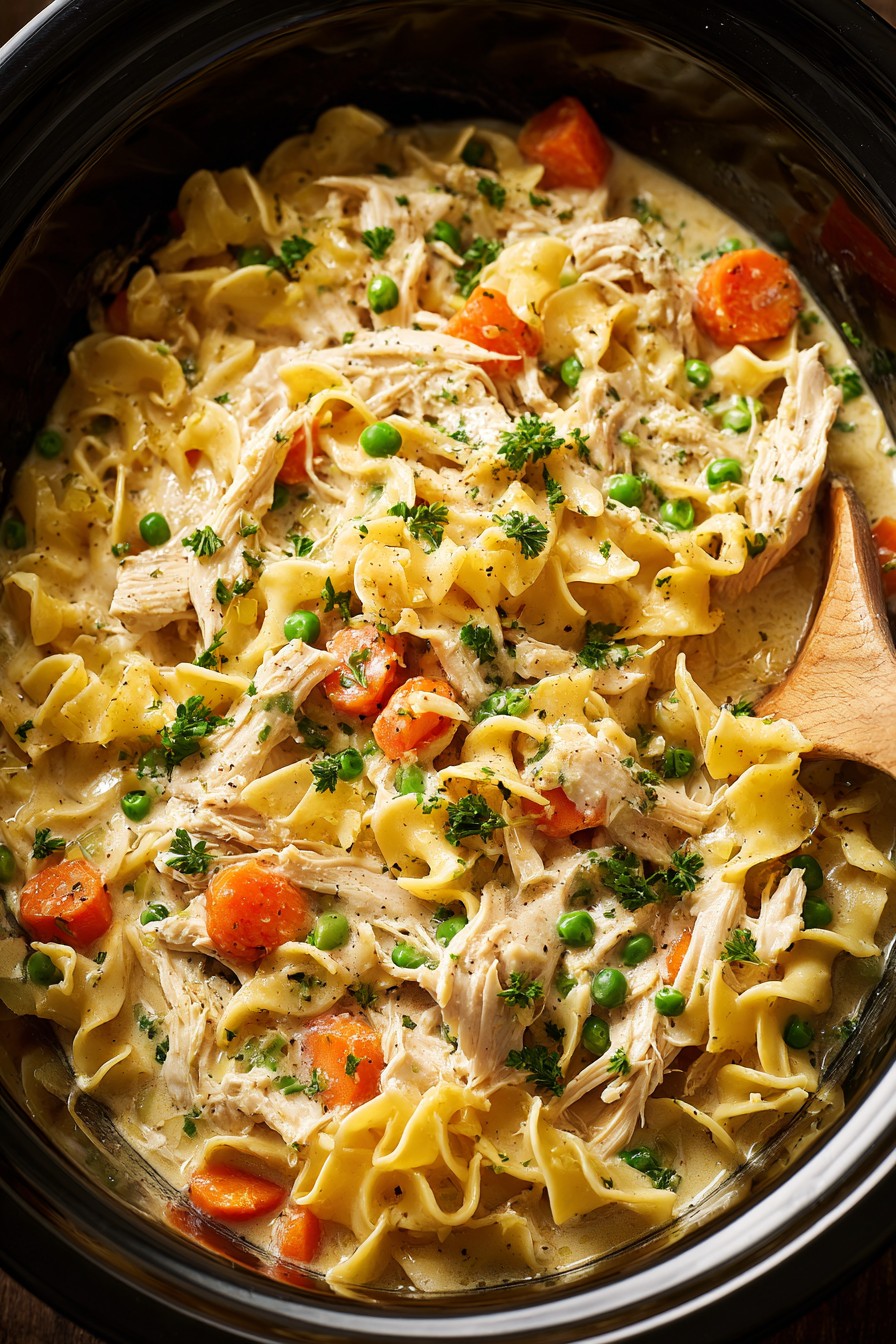 Slow Cooker Chicken And Noodles Recipe