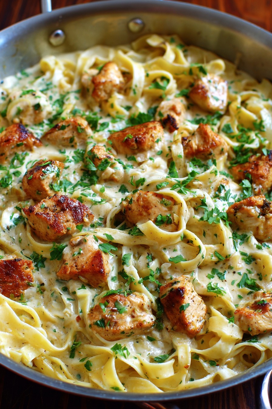 White Sauce Chicken Pasta Recipe