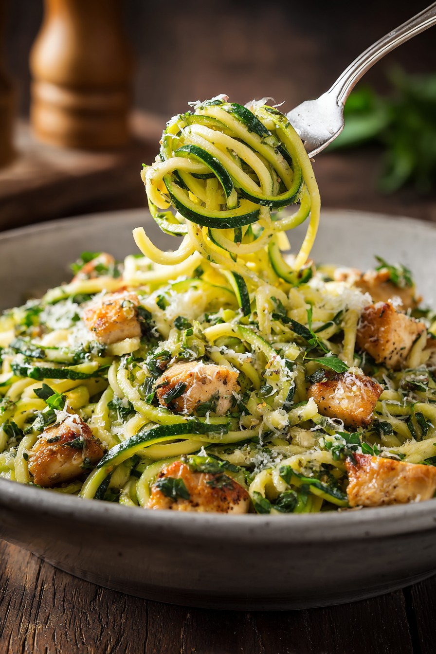 Zucchini Noodles Recipe With Chicken
