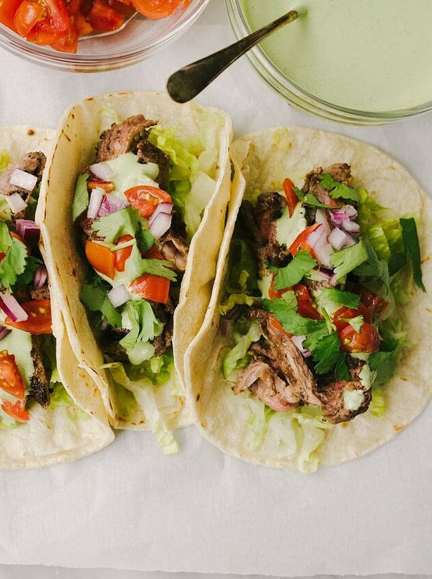 Skirt Steak Tacos with Cilantro Lime Zest