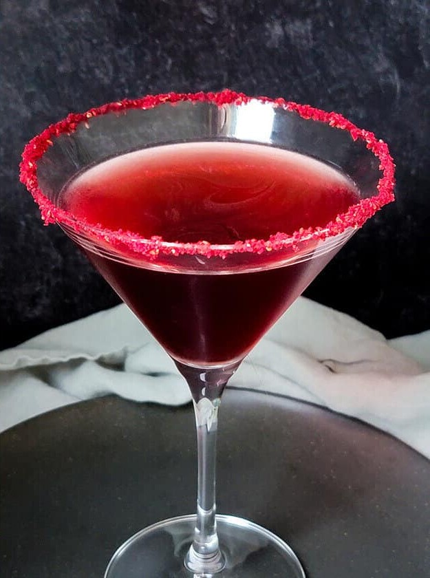 Blood Red Martini with a Deadly Twist