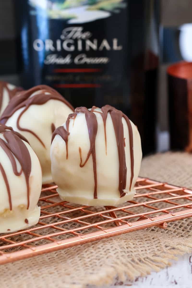 Irish Cream Cheesecake Bites with Tim Tam Crunch