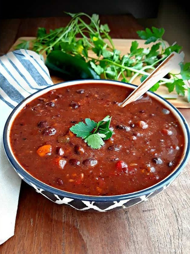 Warm Spiced Black Bean Soup Delight