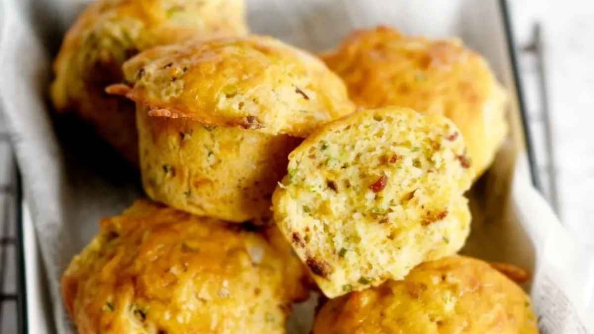 Bacon-Chive Protein Cornbread Muffins