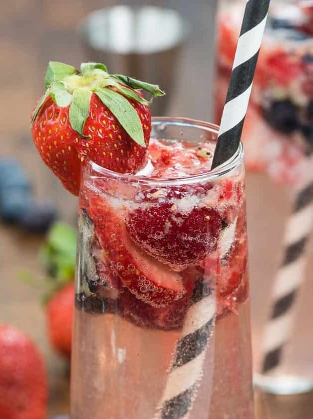 Berry Champagne Vodka Cocktail Delights