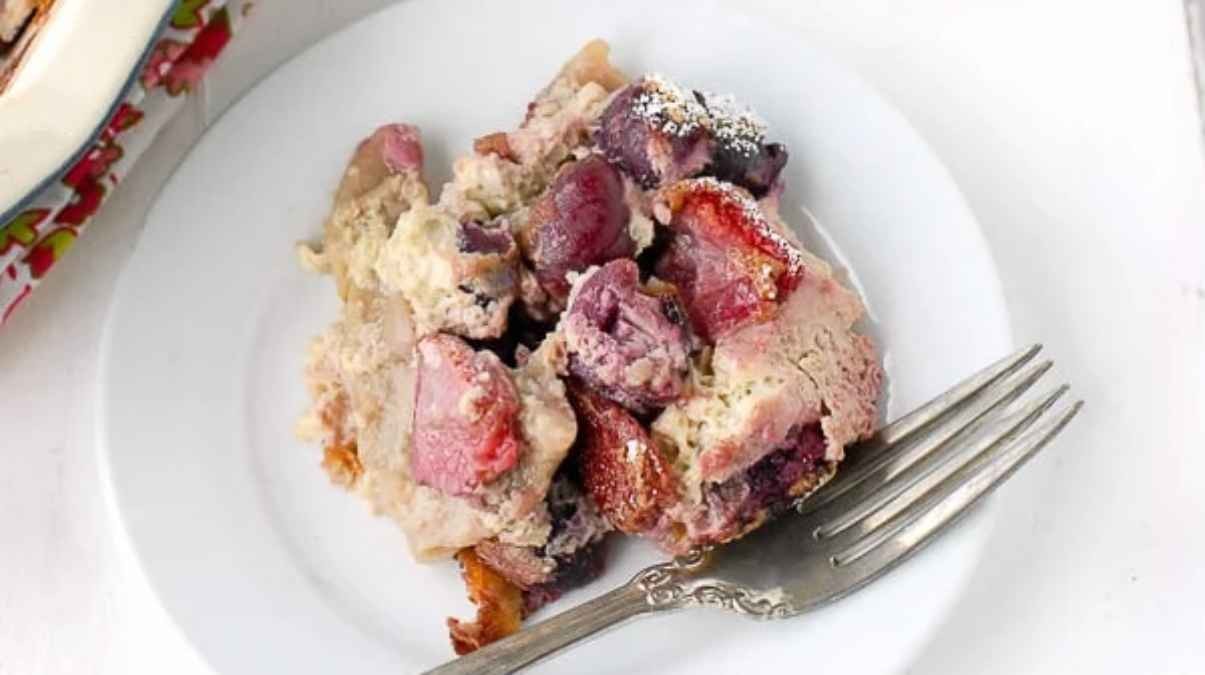 Summer Fruit Custard Dessert in French Style