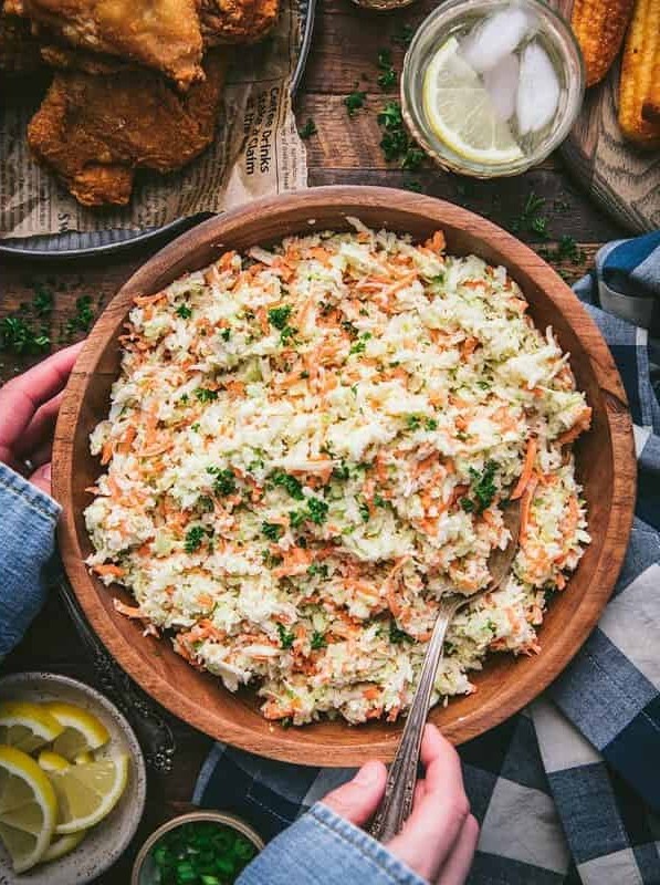 Crispy Cabbage Slaw with Creamy Dressing