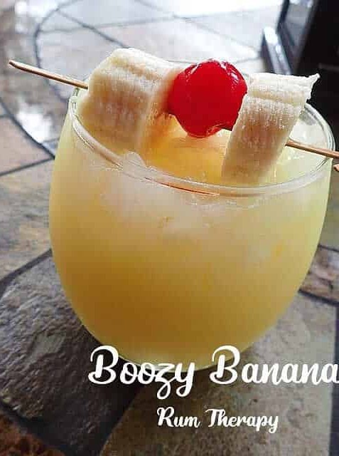 Banana Rum Bliss in a Glass