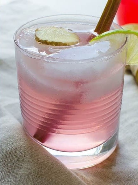 Gingered Rhubarb Gin Spritzer