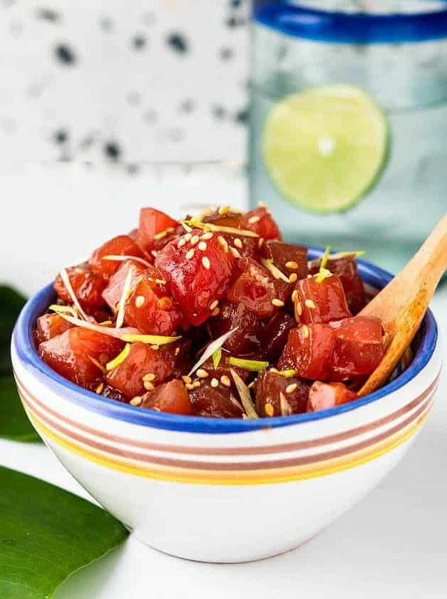 Spicy Tuna Poke with Triple Threat Sauce