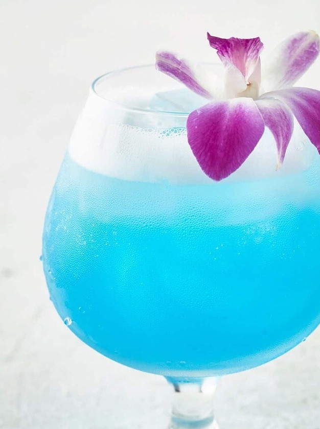 Tropical Bliss in a Glass Cocktail