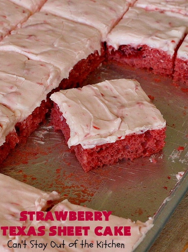 Strawberry Texas Sheet Cake Bliss