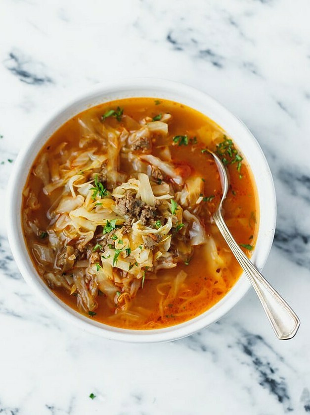 Low-Carb Cabbage Beef Soup Delight
