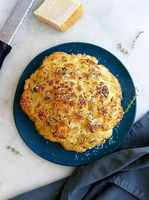 Cheesy Baked Whole Cauliflower Delight