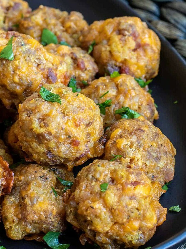 Cheesy Sausage Bites with Stuffing Crunch