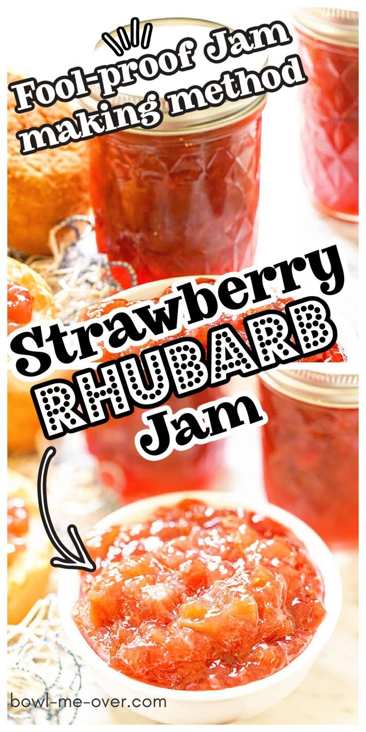 Strawberry Rhubarb Jam Bliss in a Jar