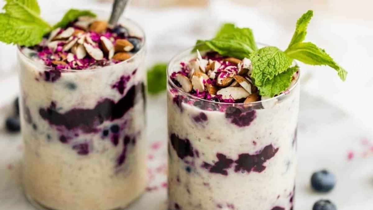 Creamy Blueberry Rice Dessert Delight