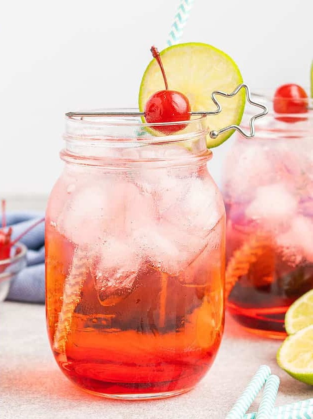 Grown-Up Shirley Temple Fizz