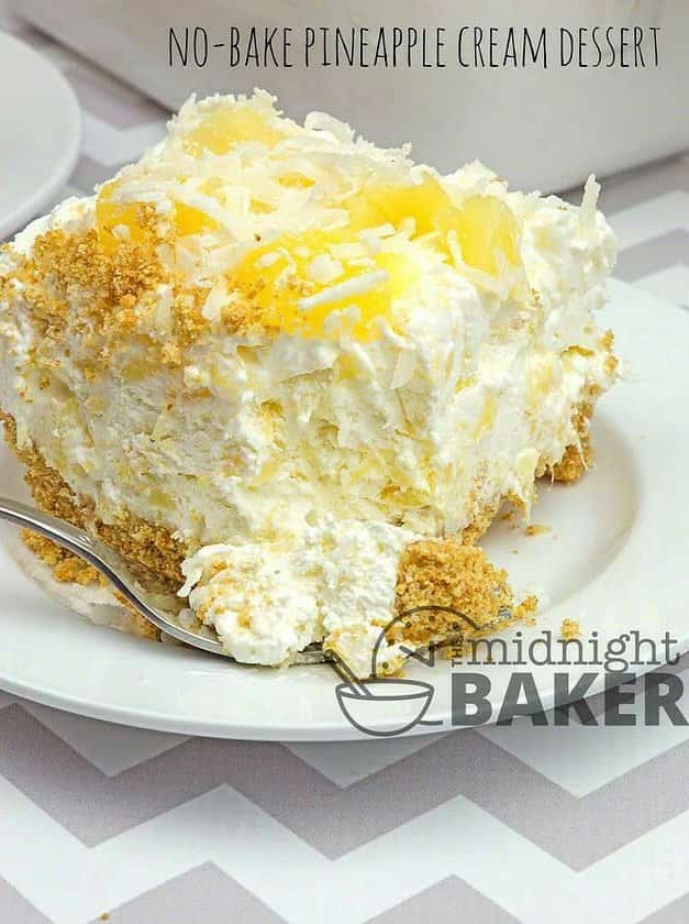 Pineapple Graham Cracker Cream Treat