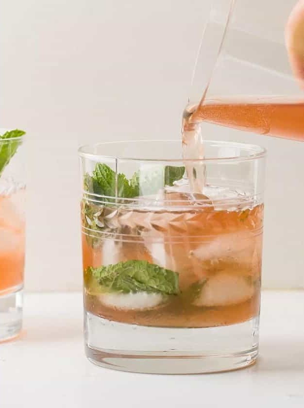 Minty Pomegranate Prosecco Pitcher Cocktail