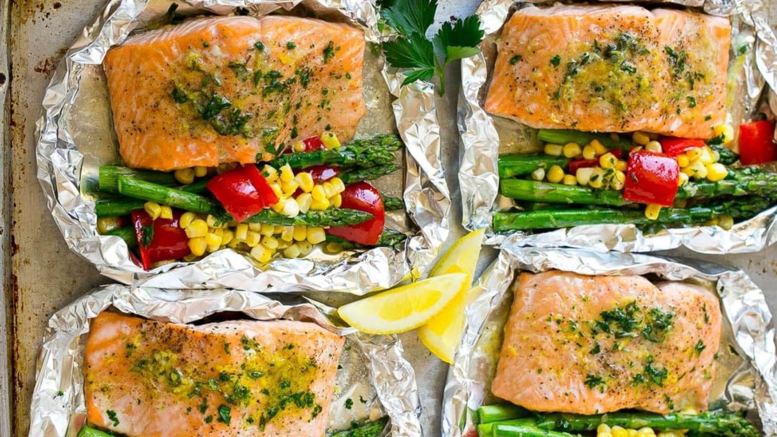 Herb Crusted Salmon Baked Pockets