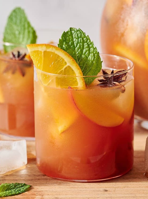 Summer Peach Bourbon Tea Punch
