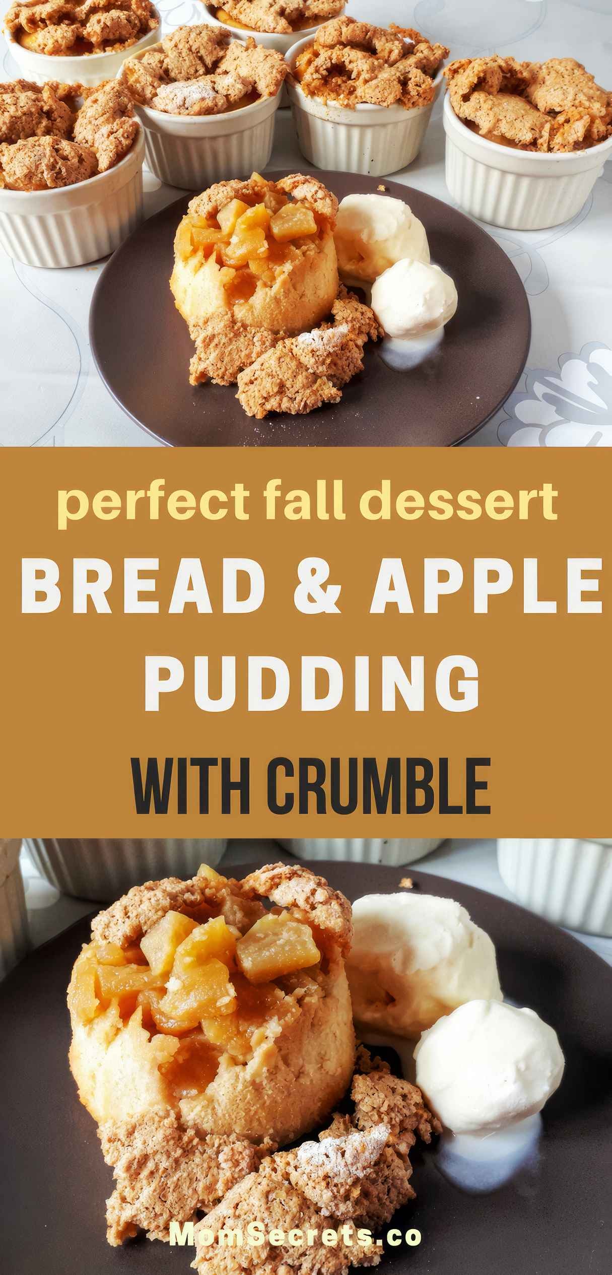 Warm Caramel Apple Bread Pudding Delight