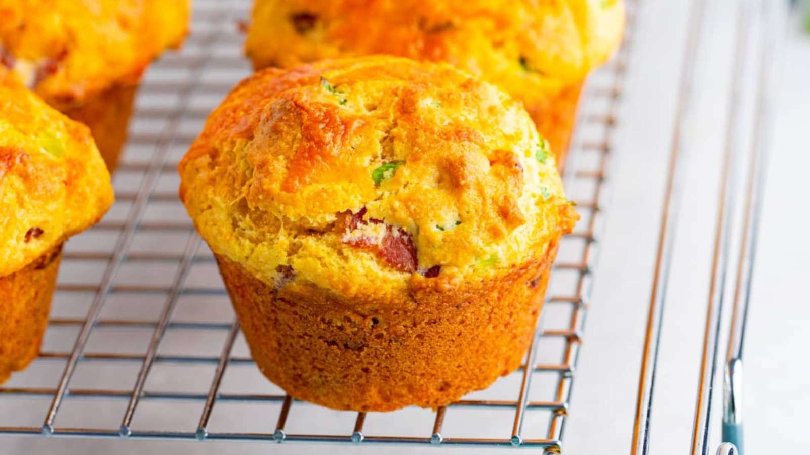 Easy Corn Muffins with Bacon & Cheese