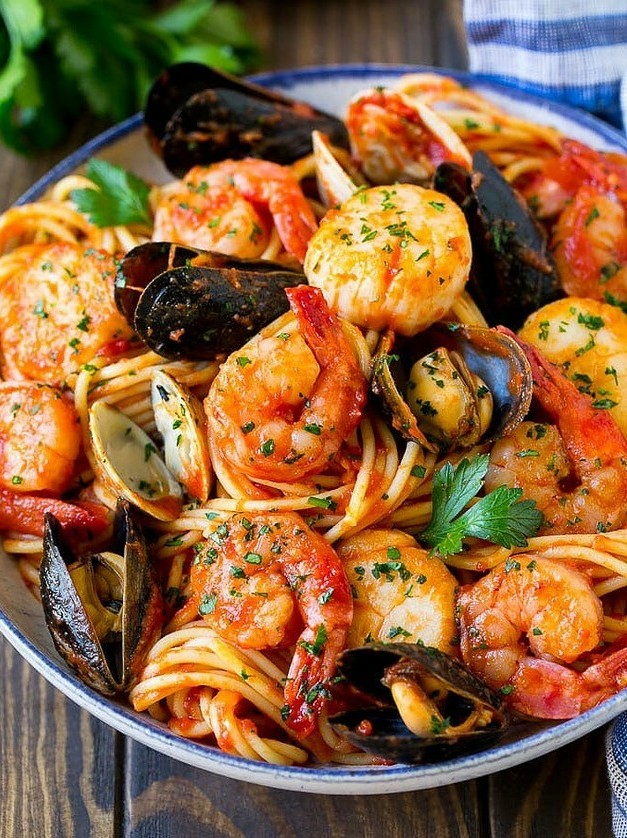 Mixed Seafood Spaghetti Delight