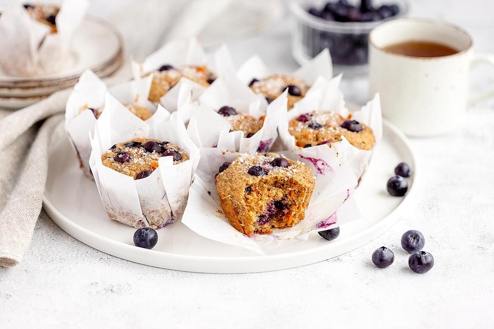 Blueberry Carrot Cake Muffin Delights
