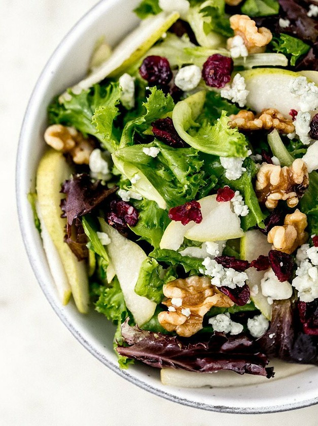 Autumn Bliss Salad with Crumbly Blue Cheese