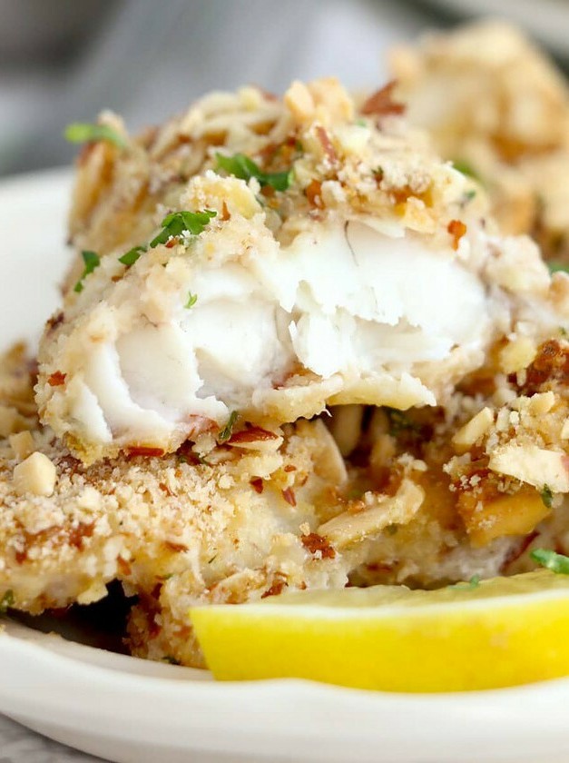 Walleye with Crunchy Almond Breading