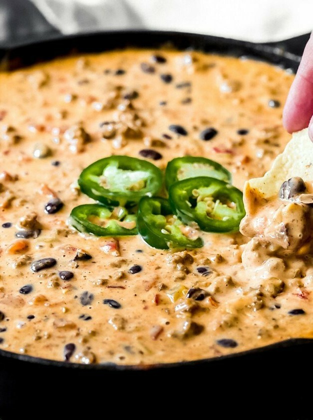Venison Queso Dip with Southwest Twist