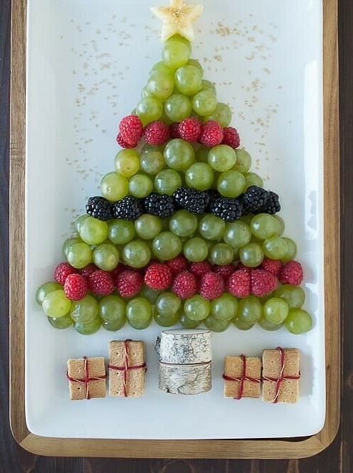 Holiday Fruit Tree Appetizer Delight