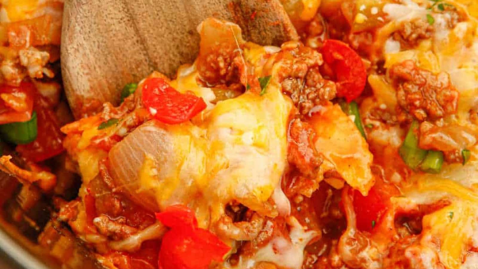 Beefy Enchilada Layers in One Pot