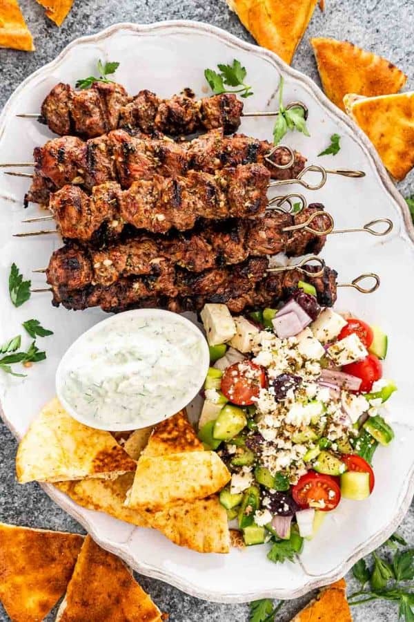 Greek-Style Lamb Kebabs for Dad