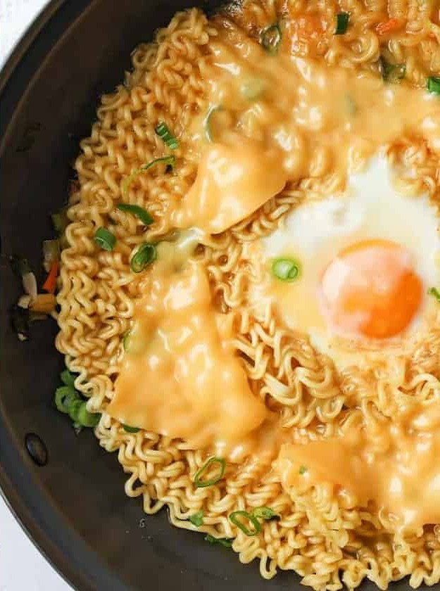 Cheesy Instant Ramen Stir-Fry Delight
