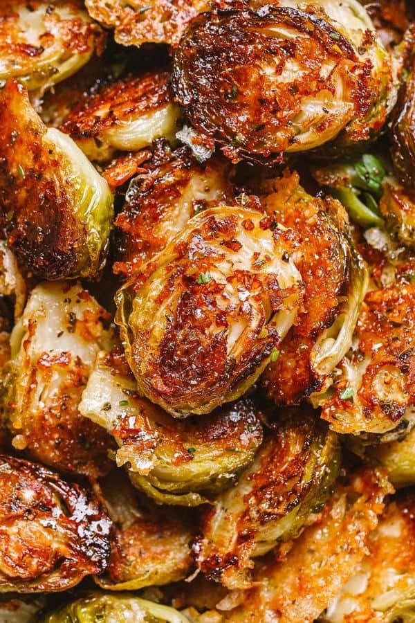 Nutty Caramelized Garlic Roasted Sprouts